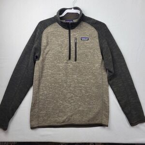 Patagonia‎ Mens Better Sweater 1/4 Zip Medium Fleece Pullover Two Tone Fleece